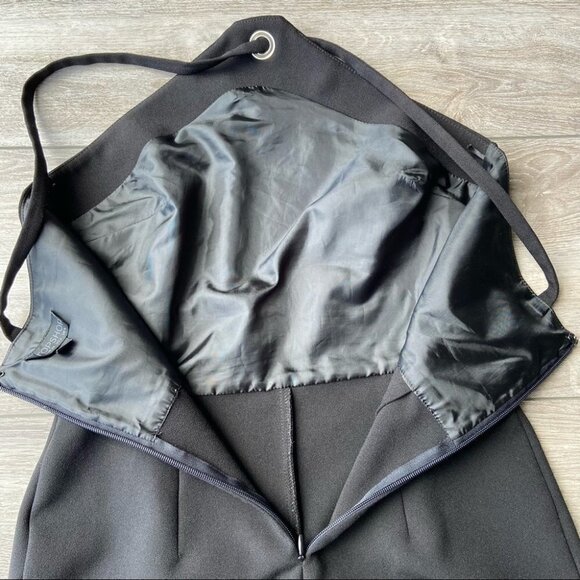 Topshop  Hanky Eyelet Halter Neck Romper in Black - Picture 10 of 10